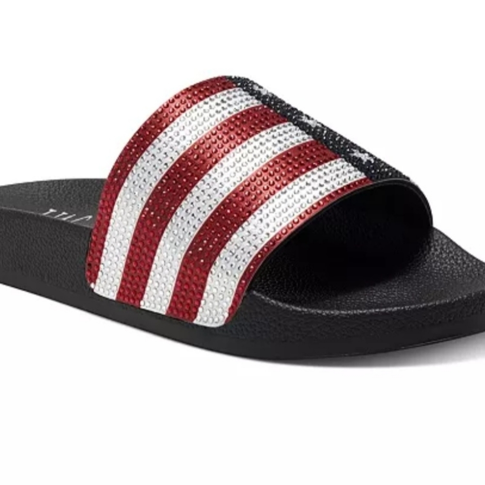 Patriotic Bling slides sz 11 NWT